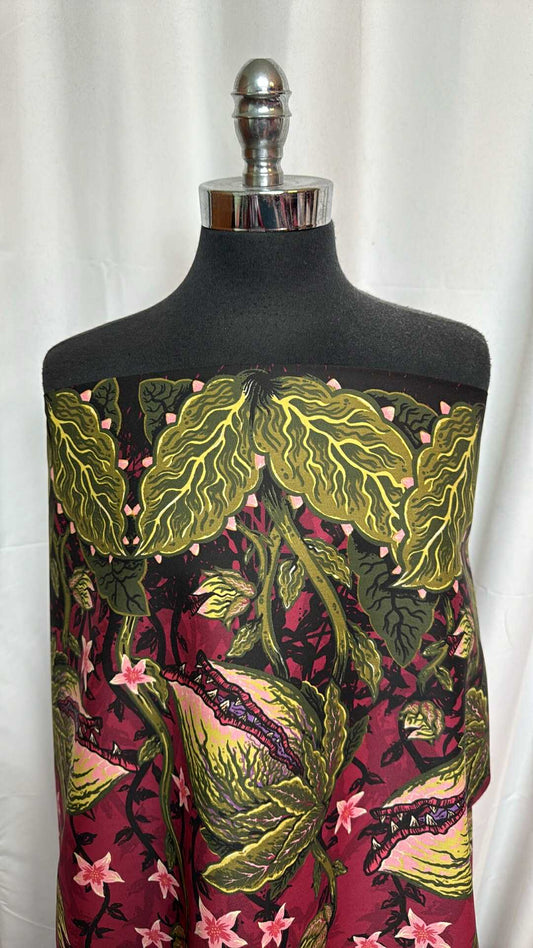 Little Shop of Horrors Plant - Double Border Cotton Woven - 2 Yard Cut
