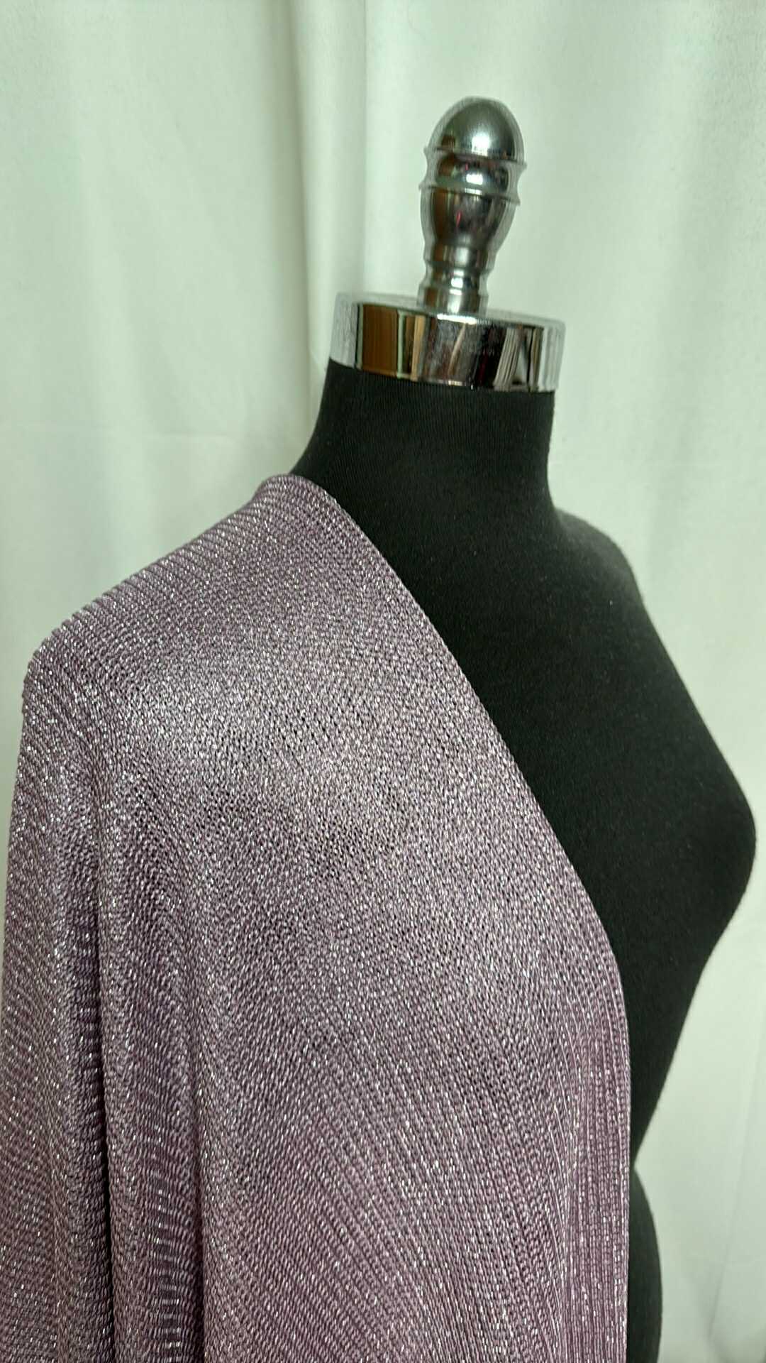 Lilac - Poly/Lurex Loose Sweater Knit - 3 Yard Cut