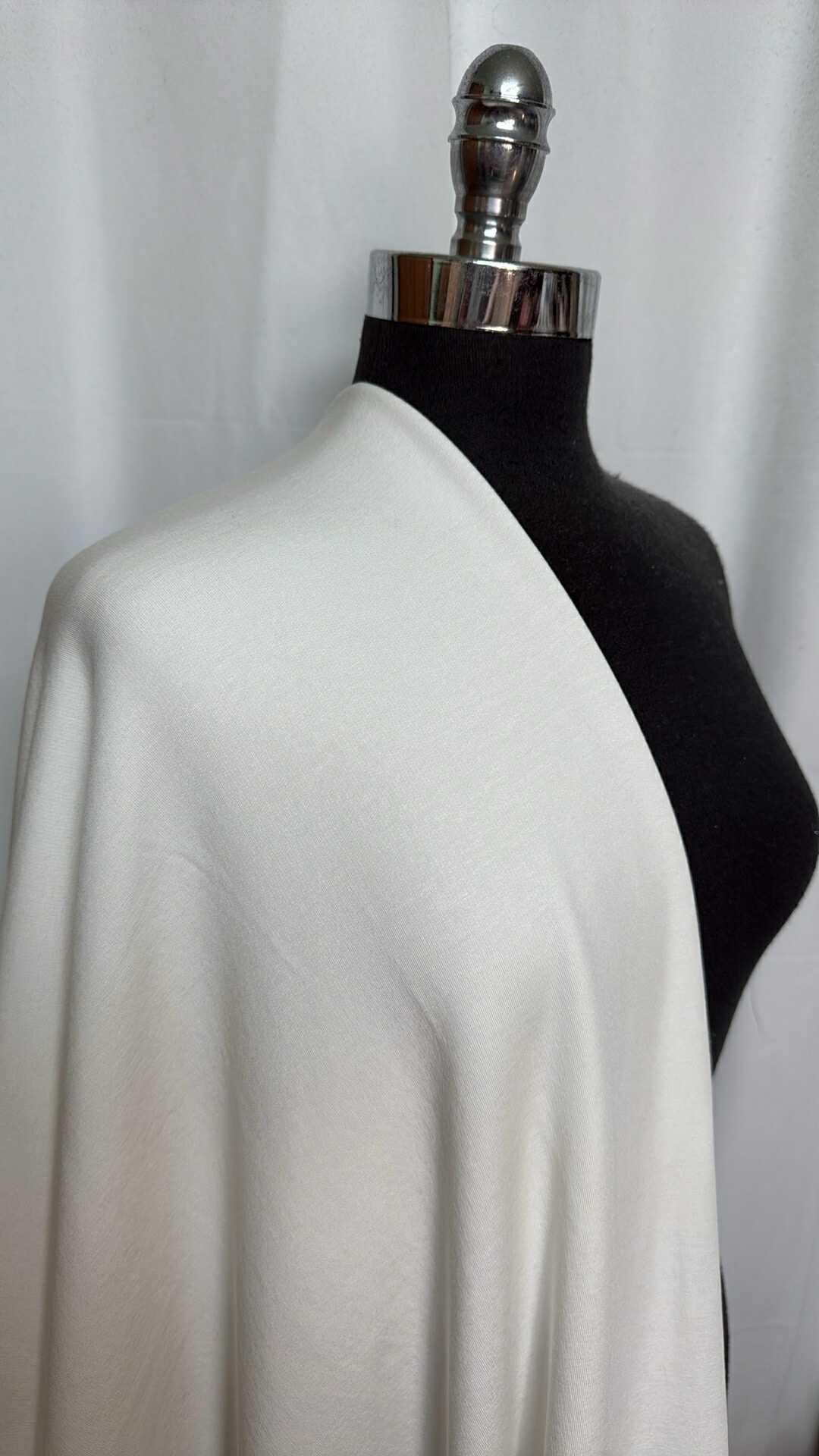 Ivory - Modal/Spandex Brushed French Terry - By the Yard