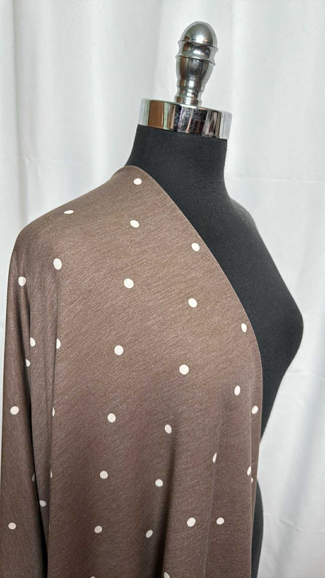 Brown Dots - PRS French Terry - 2 Yard Cut