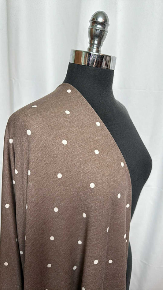 Brown Dots - PRS French Terry - 2 Yard Cut