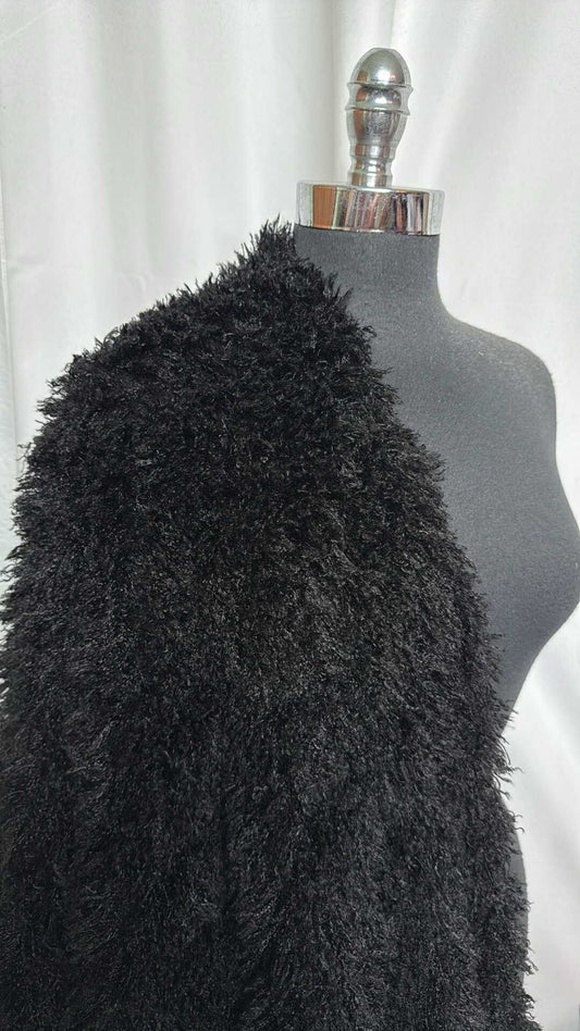 Black - Shaggy Sweater Knit - 2 Yard Cut
