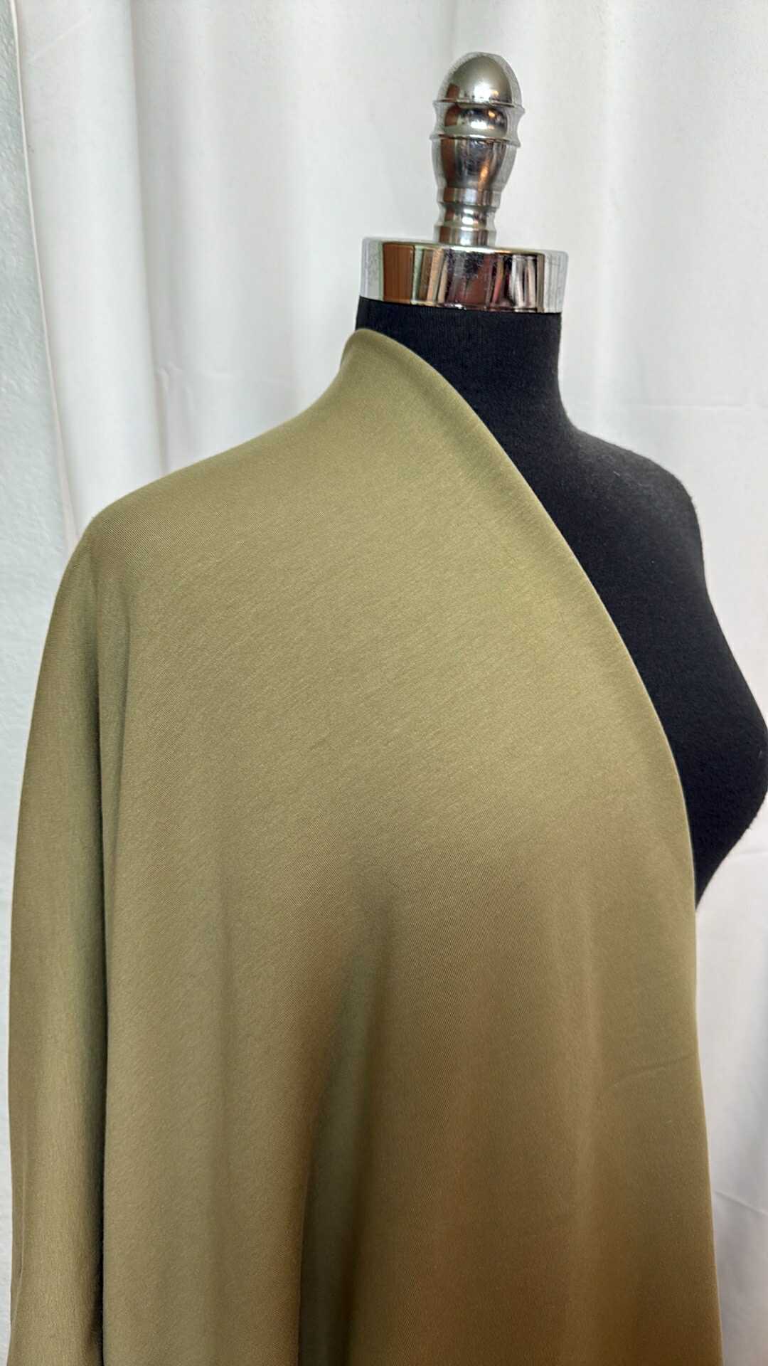 Light Olive - Heavy Cotton/Modal/Spandex Brushed French Terry - 2 Yard Cut