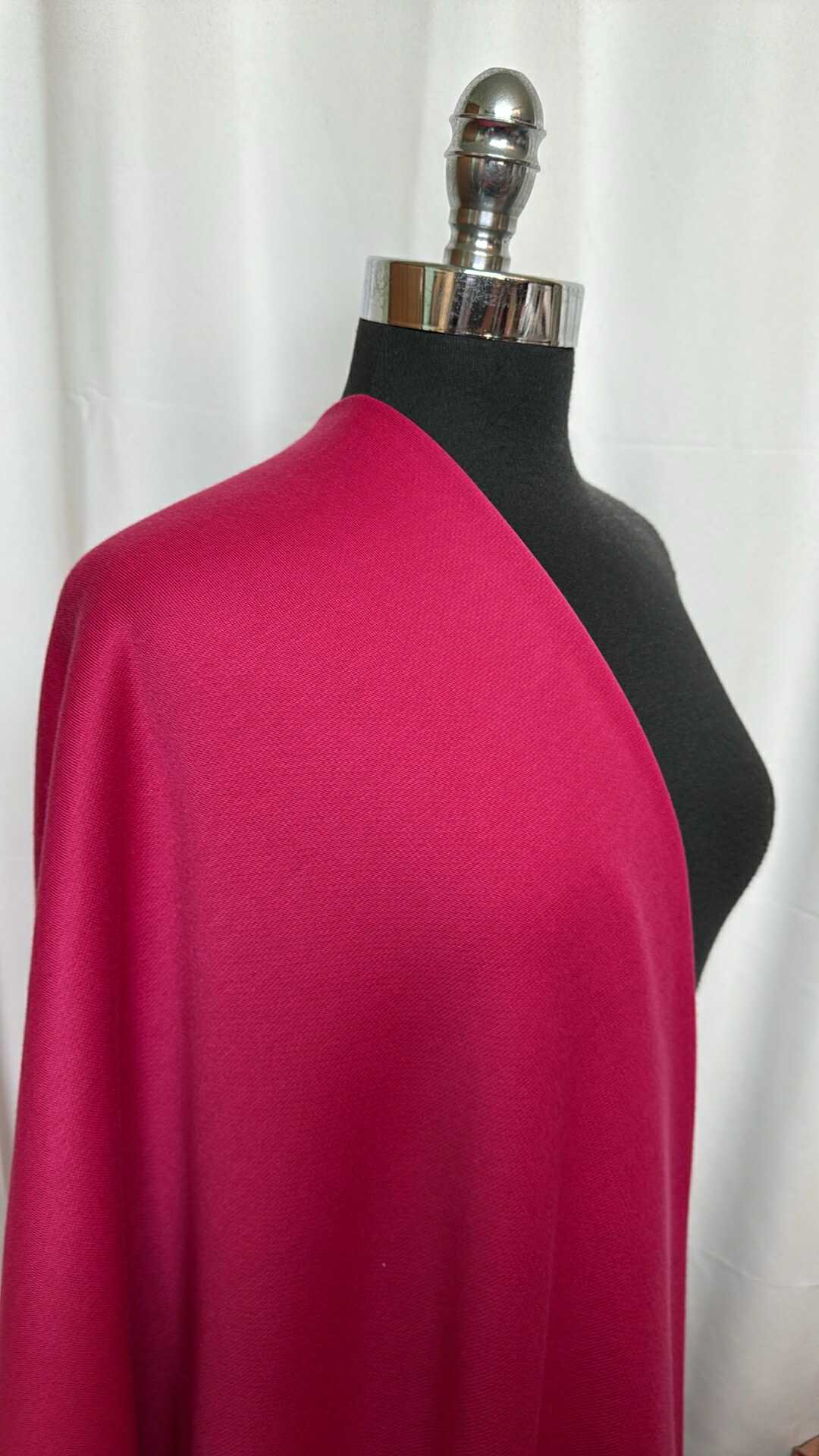 Fuchsia - Poly/Cotton Brushed French Terry - 2 Yard Cut