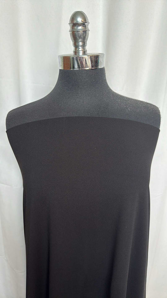 Black - Poly/Spandex Performance (Lightly Peached-Face) - By the Yard