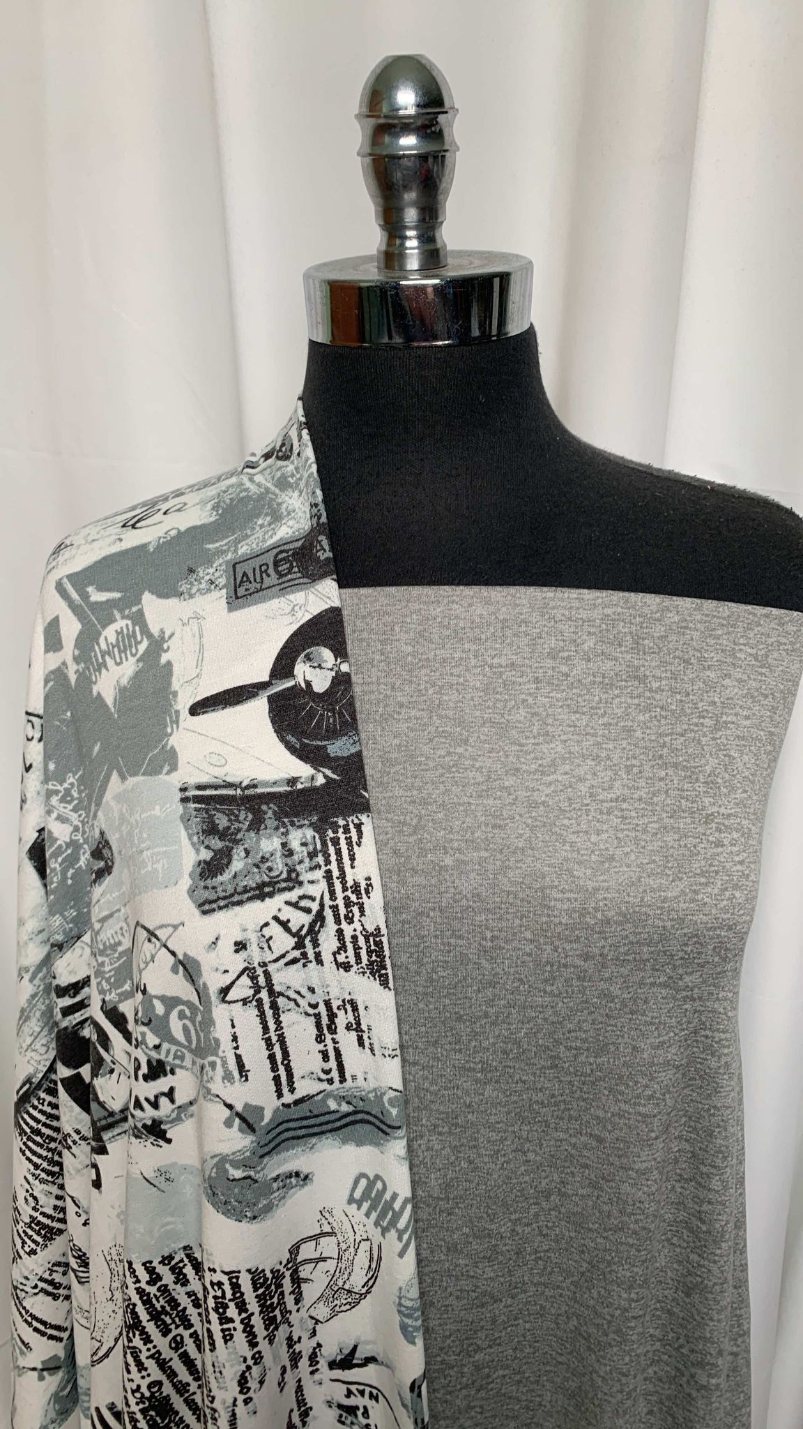 GREY/AIRMAIL BUNDLE : 2YD Heather Grey Featherweight PF & 2YD Airmail PRS FT : A25661