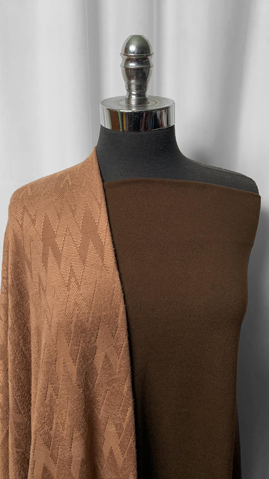 BROWN/CHEVRON BUNDLE : 1YD Brown Oakley SK & 2YD Tan Chevron Oakley SK : A2319