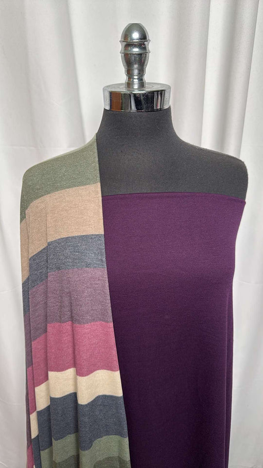 PURPLE/WIDE STRIPE BUNDLE : 2YD Purple PRS FT & 2YD Wide Stripe PRS FT : A26334
