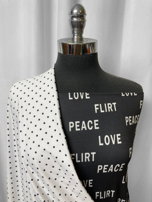 PEACE/LOVE/FLIRT BUNDLE : 2YD Peace/Love/Flirt DBP & 2YD Tiny Dot Recycled P/S PF : A2547