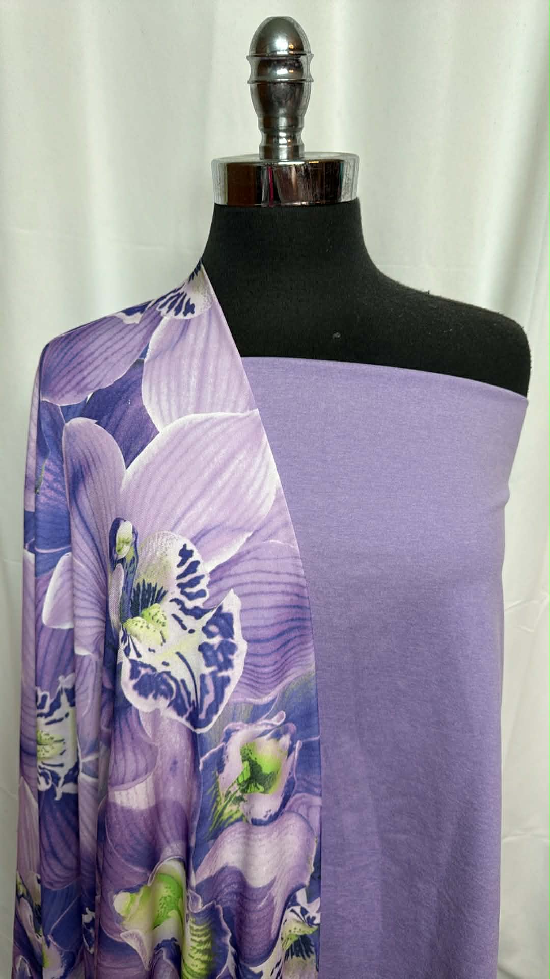 PURPLE ORCHID BUNDLE : 2YD Purple Orchid ITY & 1YD Solid Peached PF : A29351