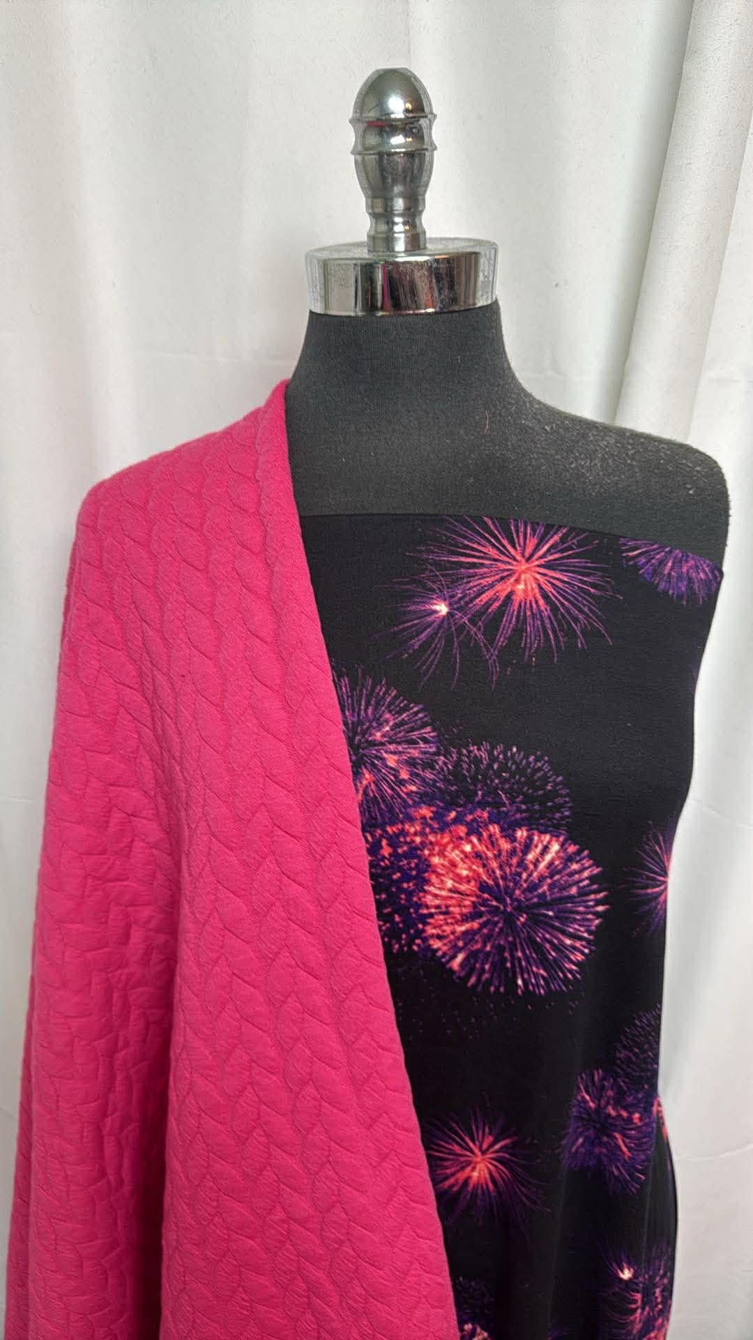 QUILTED/FIREWORKS BUNDLE : 2YD Fireworks DBP & 1YD Cable Quilted : A30463