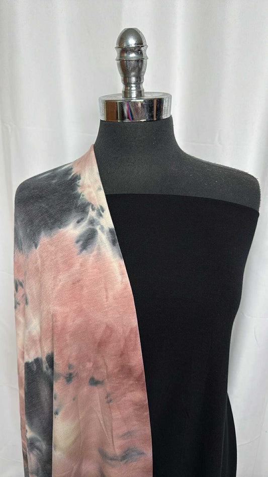 BLACK/TIE DYE BUNDLE : 2YD Black PRS FT & 2YD Tie Dye Brushed PRS FT : A29333