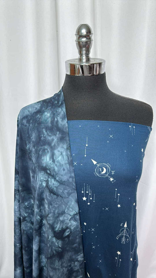 ARROW-STAR/TIE DYE BUNDLE : 2YD Arrow/Star Foil DBP & 1YD Tie Dye Top-Weight PF : A26905