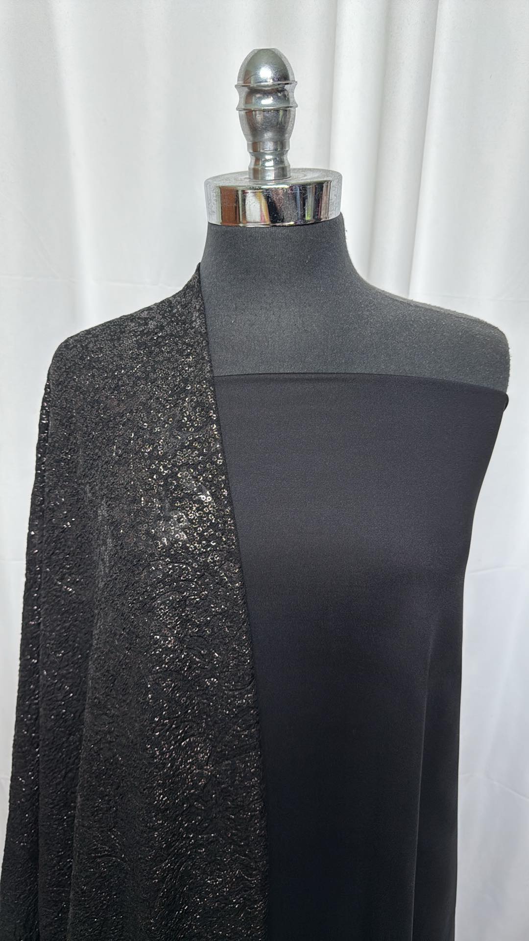 BLACK FOIL EMBOSSED BUNDLE : 2YD Black P/S DK Embossed w/Foil & 2YD Black Heavy PF : A27042