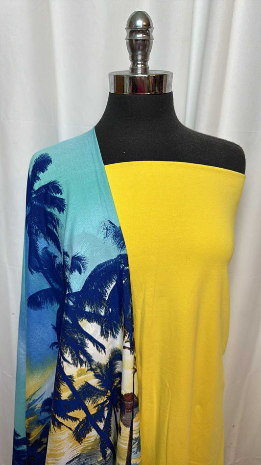 YELLOW/BEACH BORDER BUNDLE : 2YD Beach Double-Border PWD & 2YD Yellow C/S : A27487