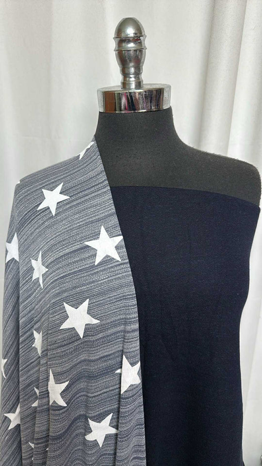 INDIGO/STARS BUNDLE : 2YD Indigo C/P FT & 2YD Star PRS Jersey : A28681