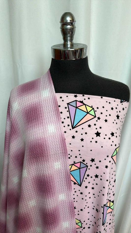 DIAMOND/WAFFLE BUNDLE : 1.5YD Diamonds DBP & 2YD Waffle : A28591