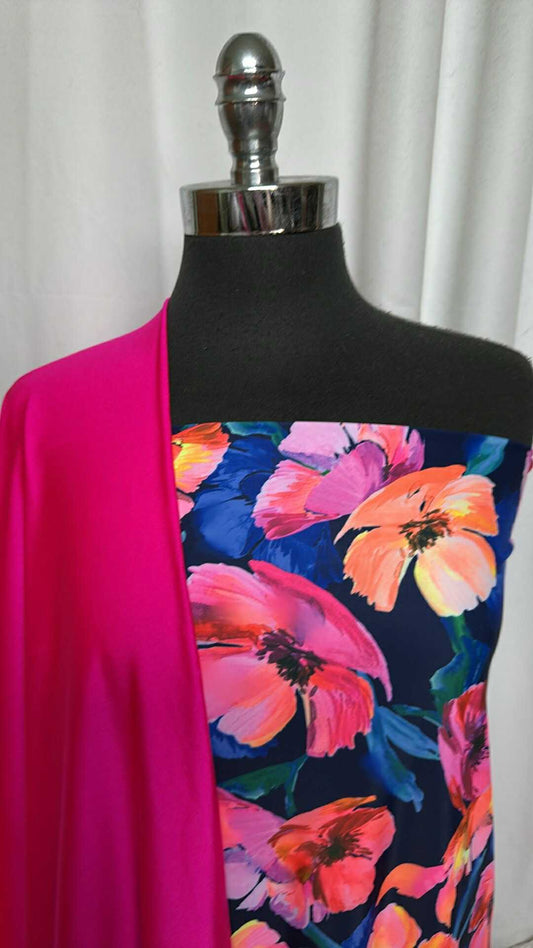 PINK/BRIGHT FLORAL BUNDLE : 2YD Bright Floral N/S Swim & 2YD Pink Shimmer Yoga PF : A28687