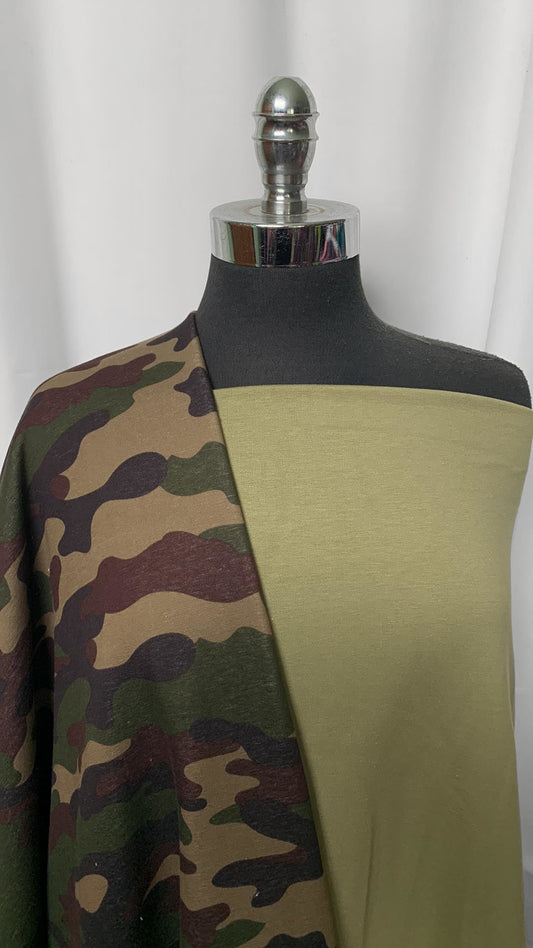 CAMO PLUSH/OLIVE BUNDLE : 2YD Camo SuperPlush & 2YD Olive Brushed C/S FT : A2047