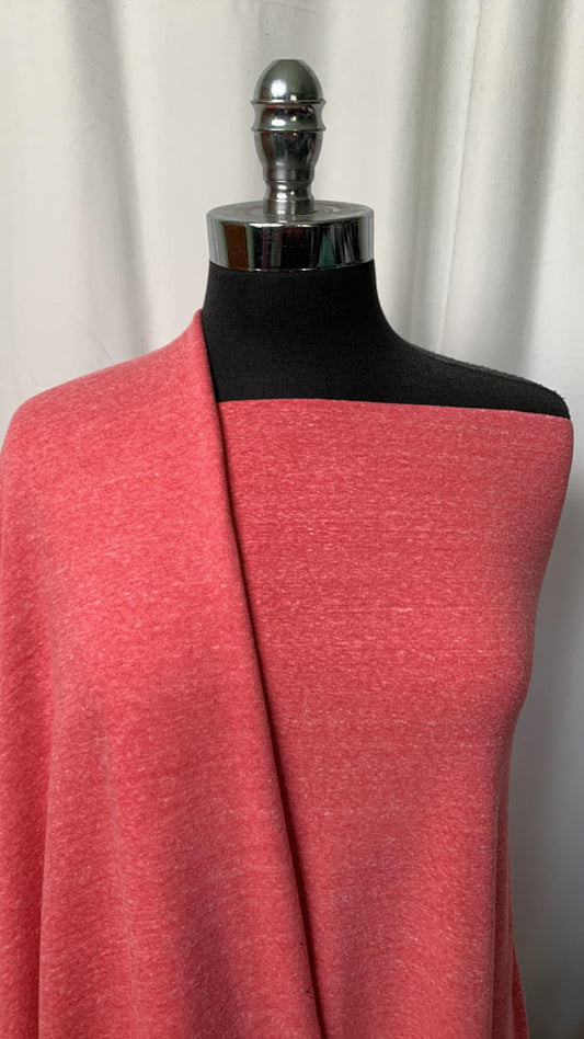 IMPERIAL RED BUNDLE : 2YD Red Sweatshirt Fleece & 2YD Red Rib Knit : A1933