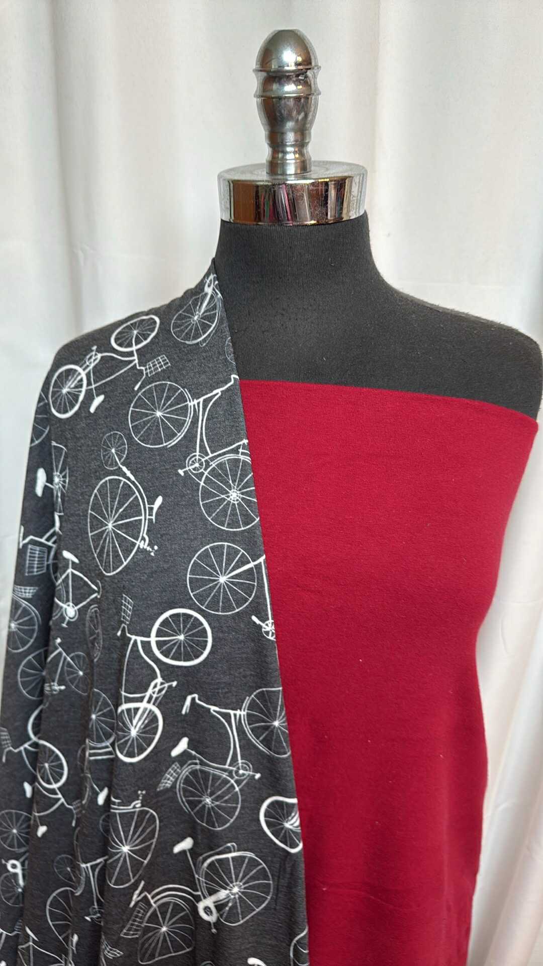 RED/BIKES BUNDLE : 2YD Red C/S 1x1 Rib & 1YD Bikes PRS FT : A28633