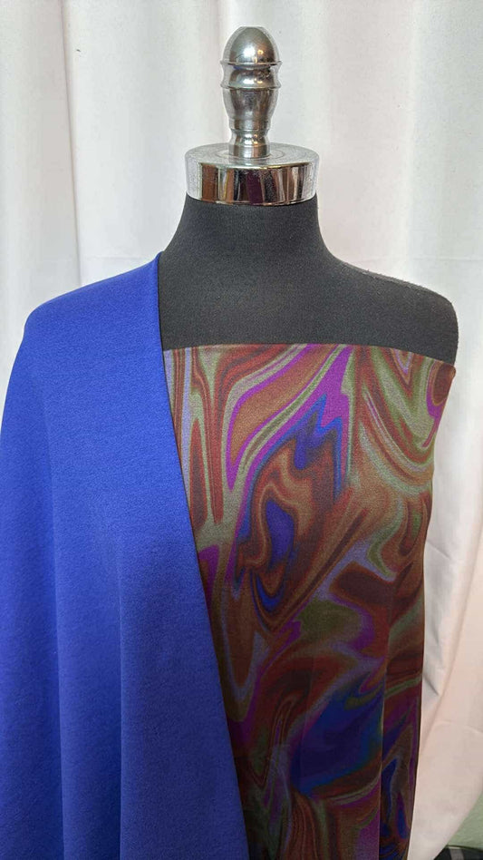 SAPPHIRE/SWIRL BUNDLE : 1YD Swirl Peached PF & 1+YD Sapphire Peached PF : A26929