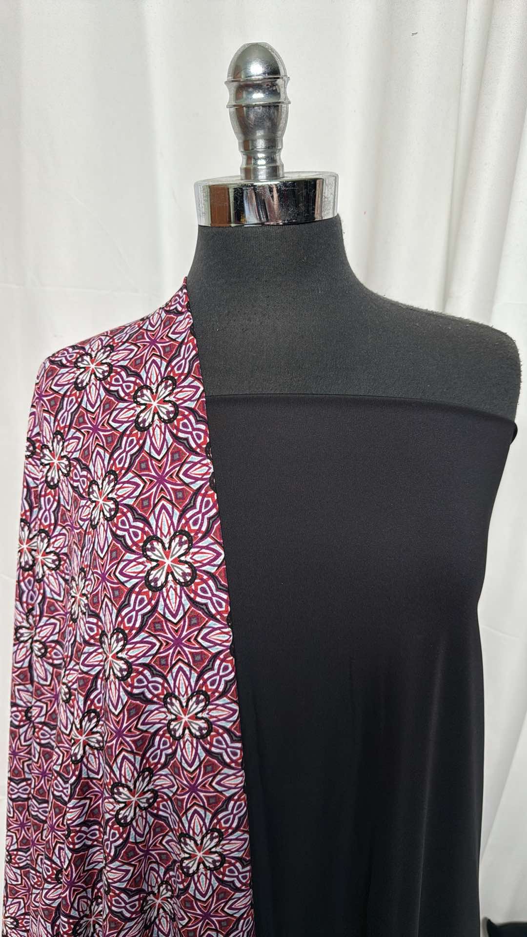 BLACK/MEDALLION BUNDLE : 2YD Black Yoga PF & 2YD Medallion PF Mesh : A27189