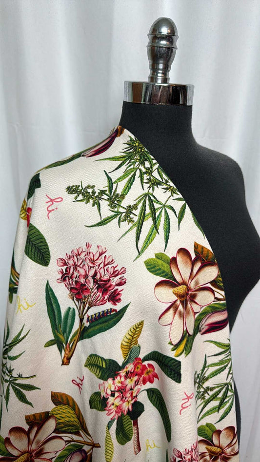 Floral Hi - Heavy Cotton French Terry - 2 Yard Cut