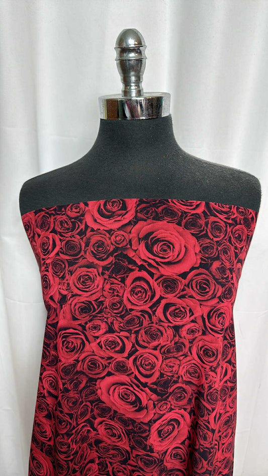 Roses - Heavy Power Mesh - 2 Yard Cut