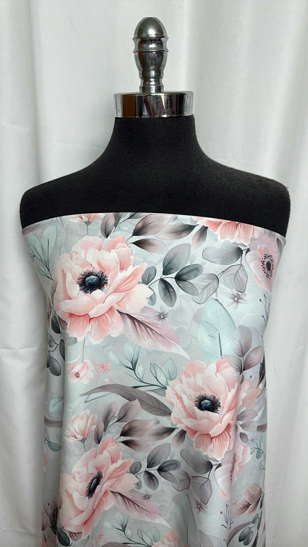Powdered Blooms (*Custom) - Peached Performance - 2 Yard Cut
