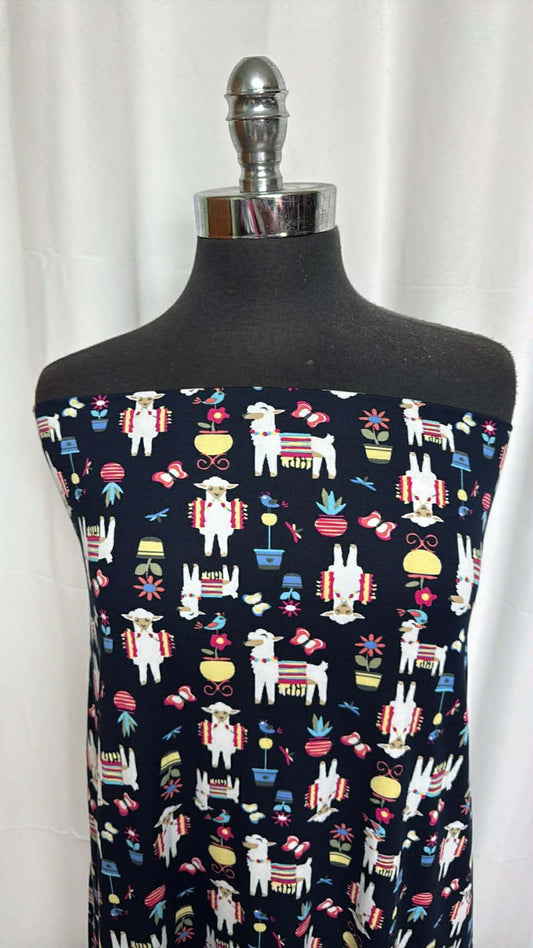 Llama - Double Brushed Poly Spandex - 2 Yard Cut