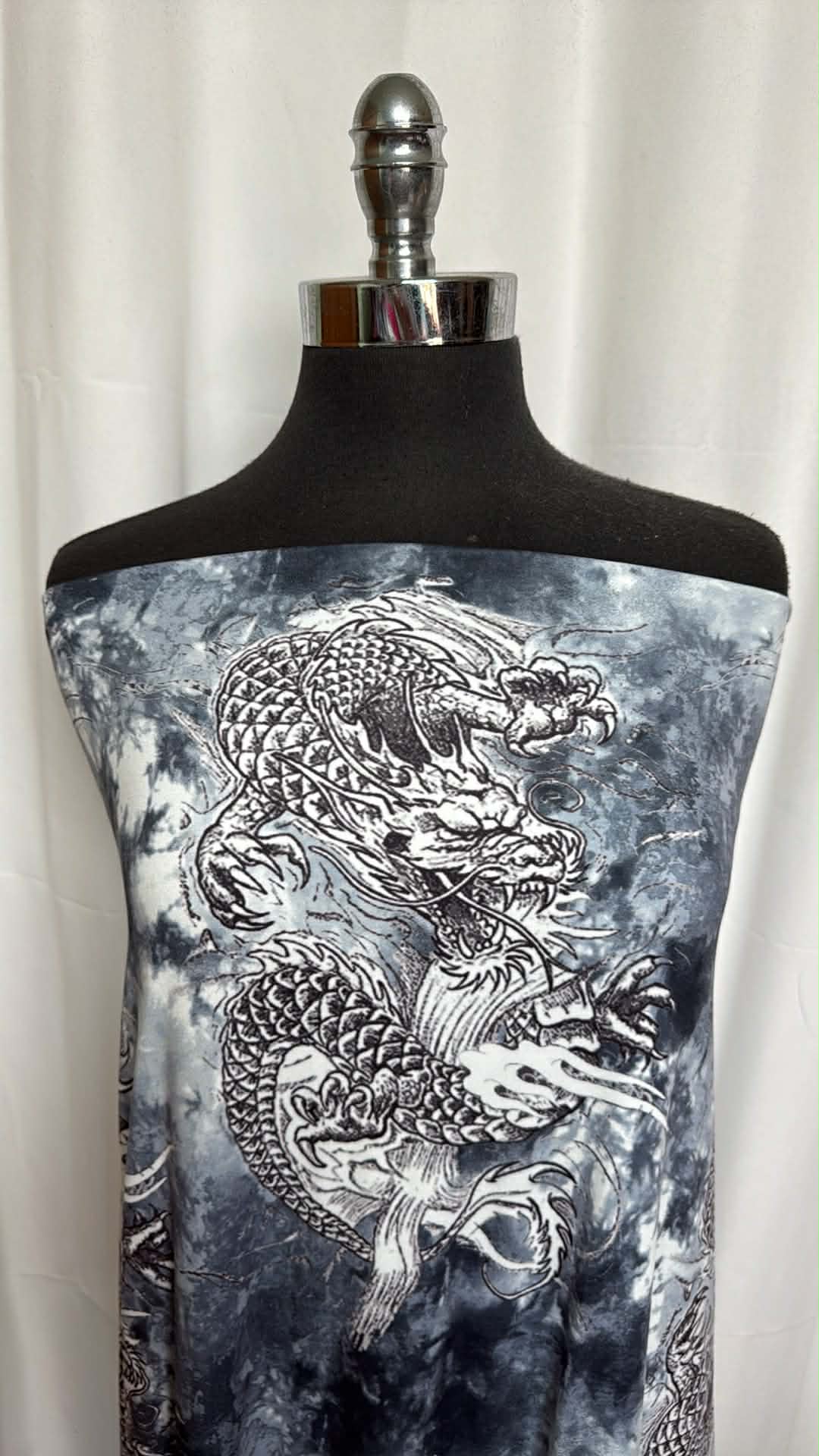 Smoke Dragon - Double Brushed Poly Spandex - 2 Yard Cut