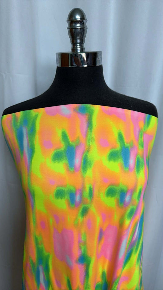 Bright Oil Slick - Double Brushed Poly Spandex - 2 Yard Cut