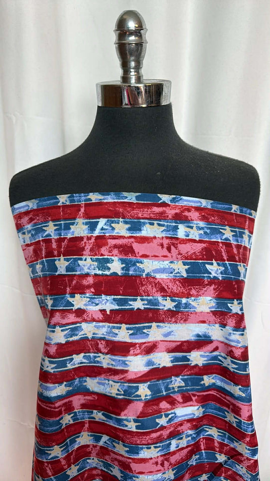 Stars & Stripes - Microfiber Boardshort (No Stretch) - 2 Yard Cut