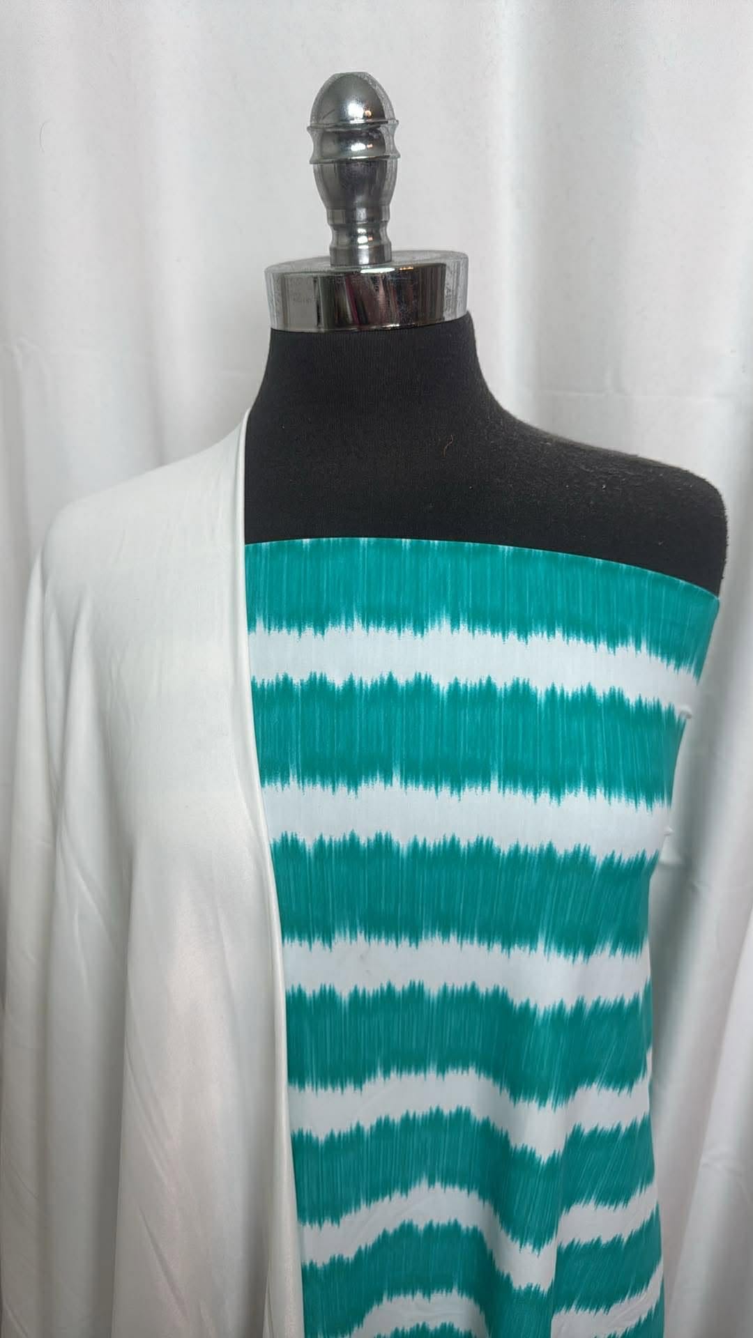 IVORY/TIE DYE STRIPE BUNDLE : 2YD Tie Dye Stripe N/S Swim & 2YD Ivory Swim Lining : A30344