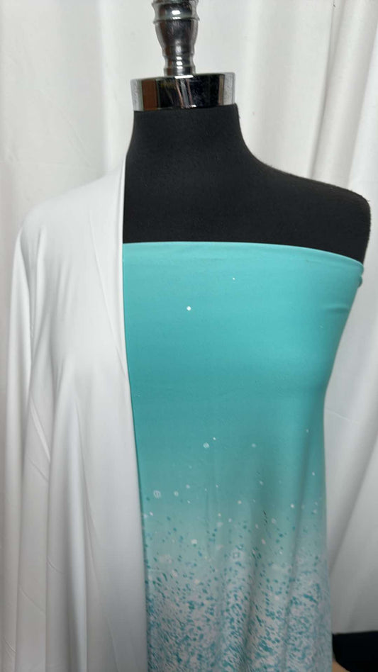 WHITE/OMBRE BUNDLE : 2YD Ombre Single-Brushed PF (Small Flaw) & 2YD White N/S : A27195