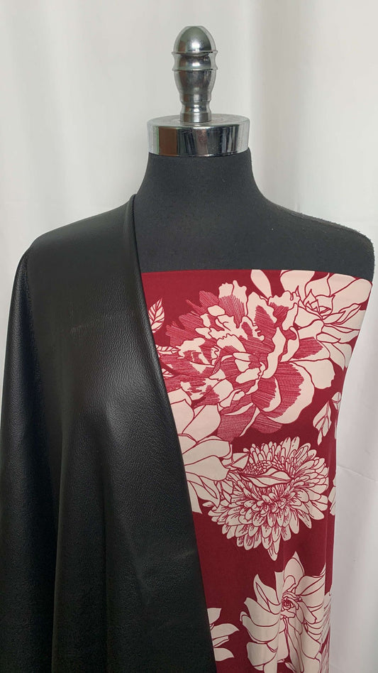 BLACK FOIL/RED FLORAL BUNDLE : 2YD Black Foil Liverpool & 2YD Red Floral DBP : A25728