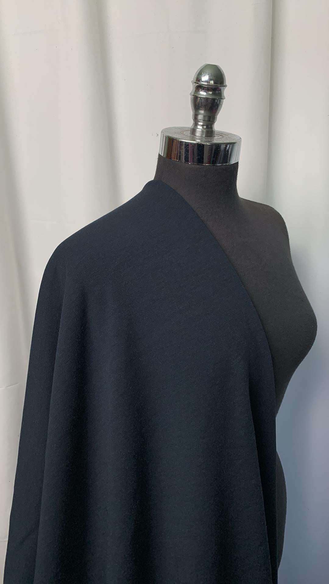 Navy - Heavy Cotton/Spandex Sweatshirt Fleece - 2 Yard Cut
