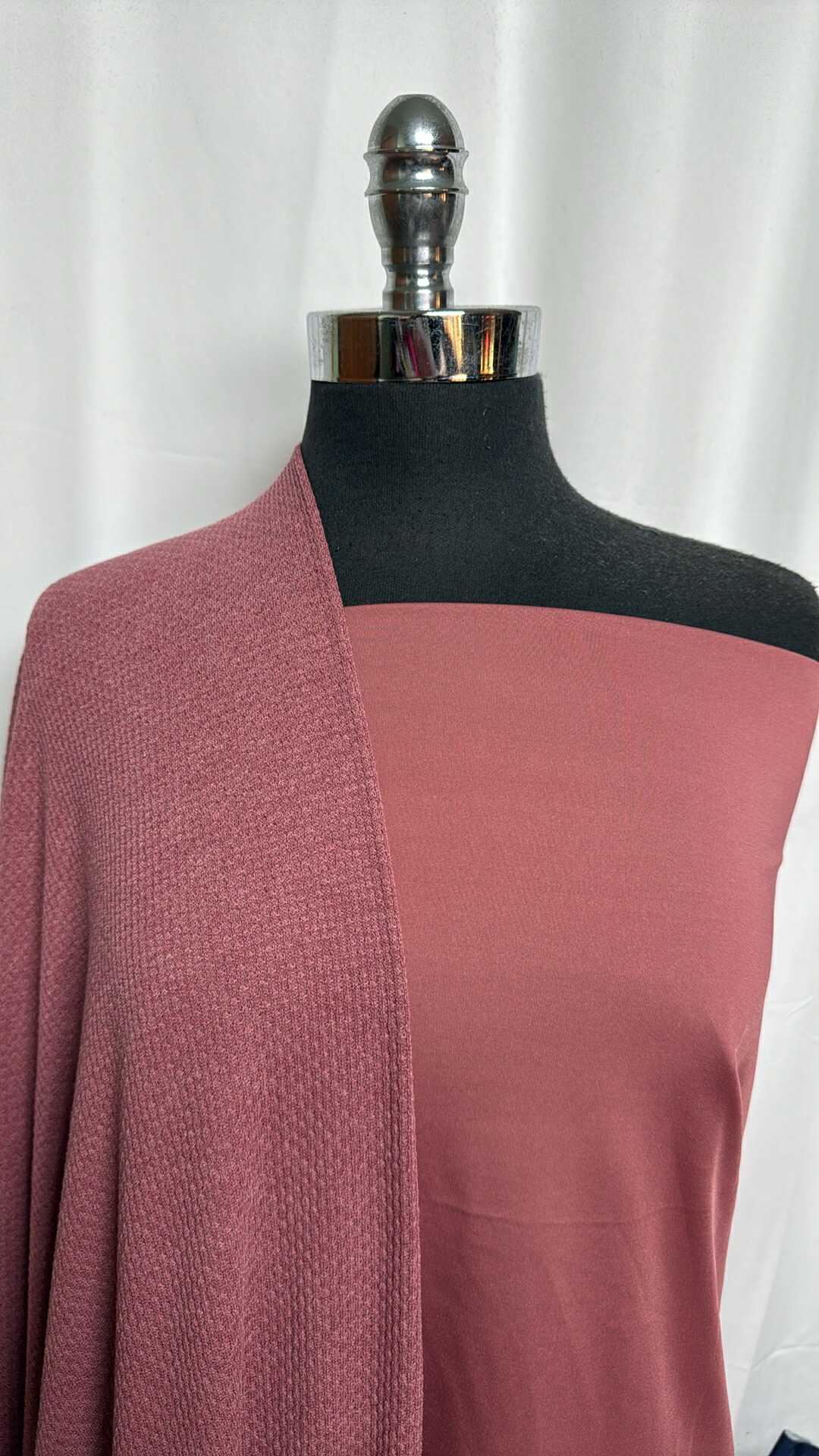 MARSALA/HONEYCOMB BUNDLE : 1YD Marsala Yoga PF & 2YD Honeycomb Sweater : A29127