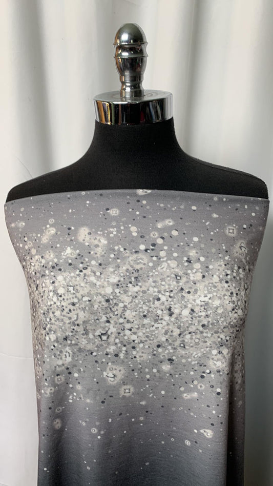 Black Diamond Glitter - PRS French Terry - 2 Yard Cut