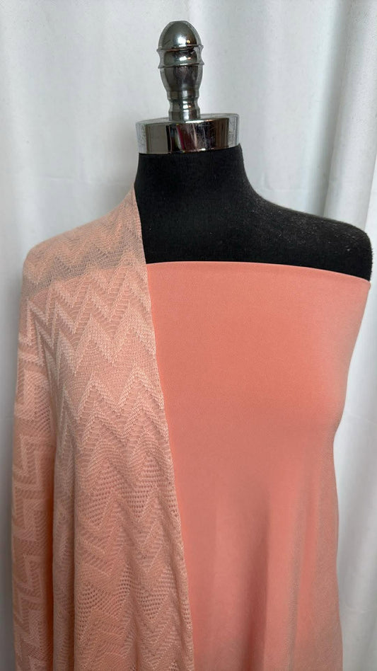 PEACH/CHEVRON BUNDLE : 1YD Peach ITY & 2YD Chevron Light-Gauge SK : A30476