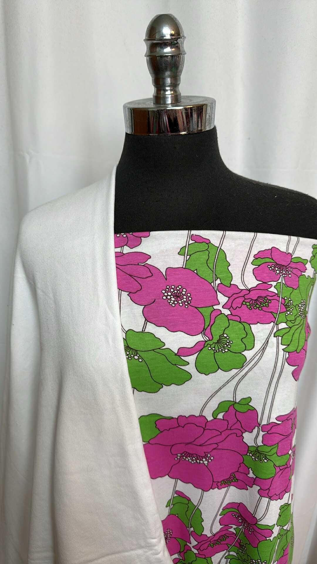 IVORY/FLORAL BUNDLE : 1YD Ivory C/S Loop Terry & 1YD Floral Light-Weight C/S : A28501