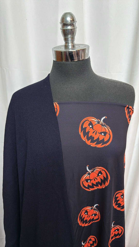 INDIGO/PUMPKIN BUNDLE : 2YD Pumpkin Yoga PF & 2YD Indigo Cotton Thermal : A28067