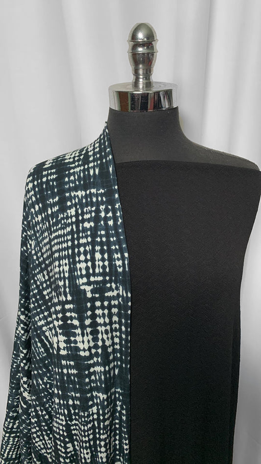 BLACK/TIE DYE BUNDLE : 2YD Black DK & 2YD Tie Dye Supima Modal : A2441