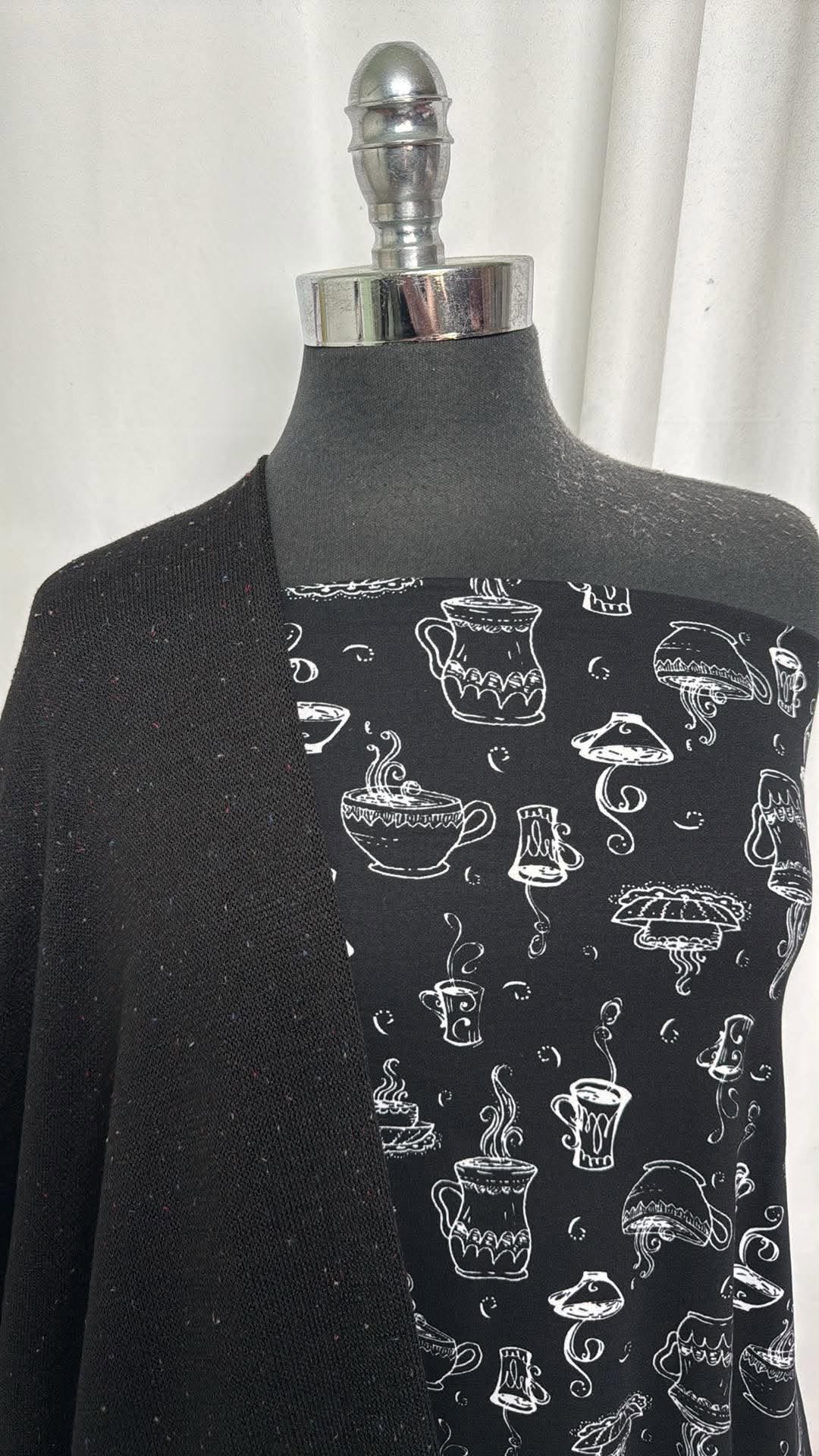 BLACK SWEATER/DRINKS BUNDLE : 2YD Black Drinks DBP & 2YD Black w/Specks Light-Weight SK : A30950
