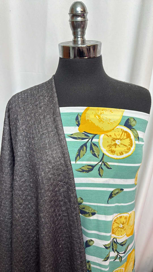 DENIM/LEMONS BUNDLE : 2YD Lemons Bulgari & 2YD "Denim" Quilted : A28007