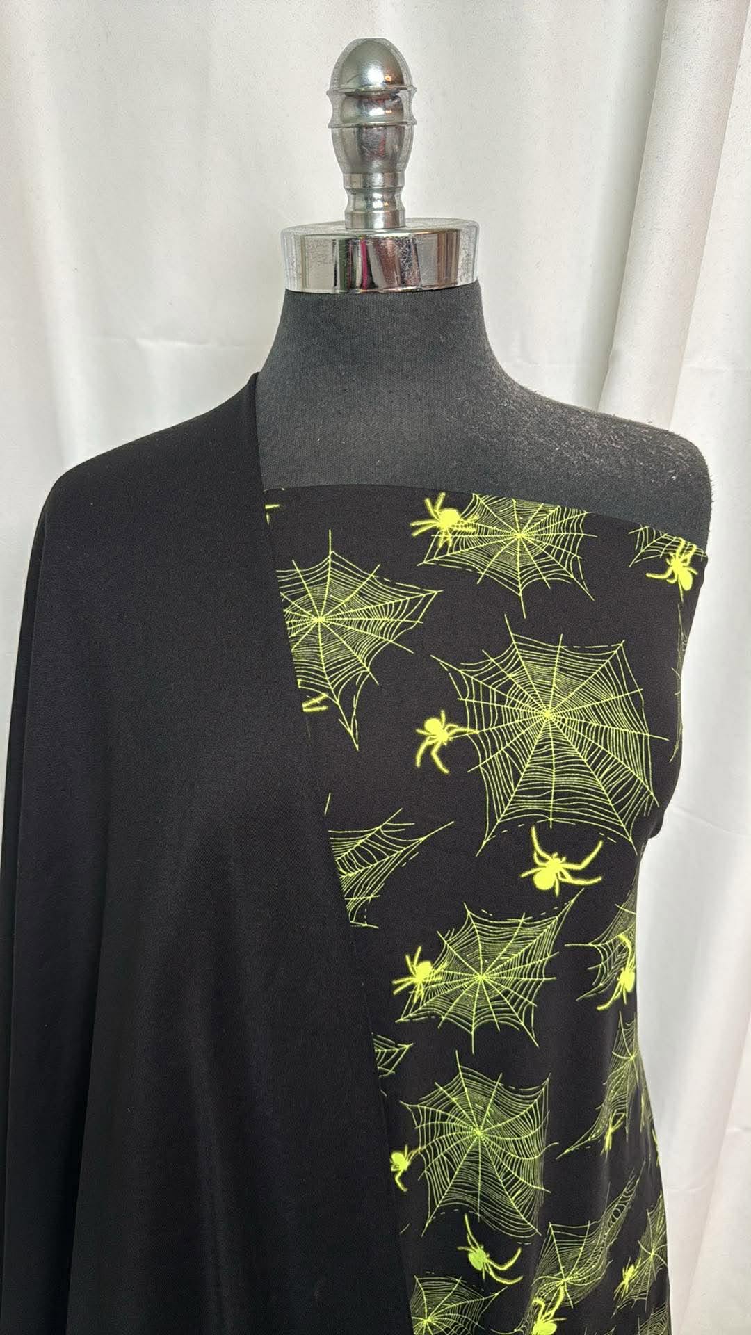 BLACK/NEON WEBS BUNDLE : 2YD Neon Webs DBP & 2YD Black Poly Fleece : A30488