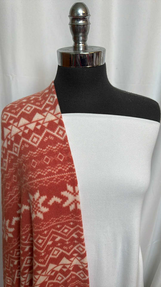 WHITE/SNOWFLAKE STRIPE BUNDLE : 2YD Snowflake Stripe Brushed Hacci SK & 2YD White Oakley SK : A28471