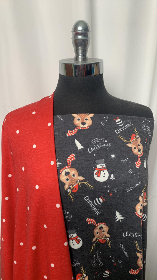 REINDEER/DOT BUNDLE : 2YD Reindeer FT & 1YD Red Dot FT : A2150