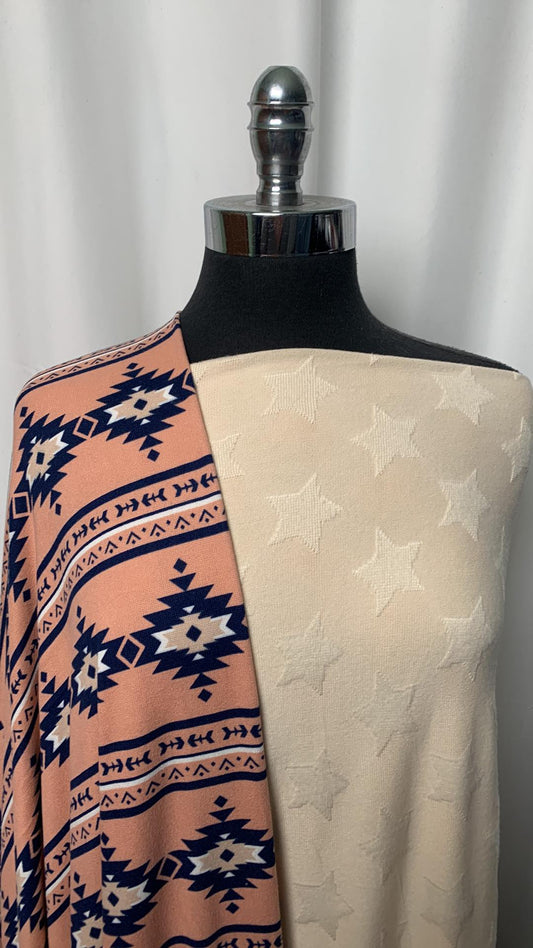 SOUTHWEST/STAR BUNDLE : 2YD Star Oakley SK & 2YD Navy/Blush Southwest Oakley SK : A2093